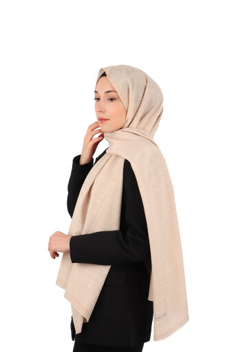 Milk Coffee Monogram Pattern Silk Cotton Shawl 