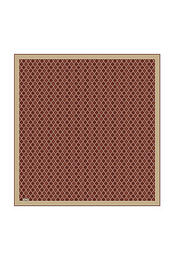 Cinnamon Monogram Silk Scarf 
