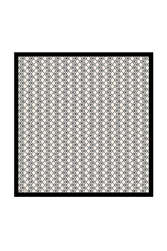 Cream Monogram Silk Scarf 
