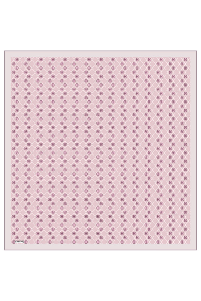 Powder Monogram Silk Scarf - 2