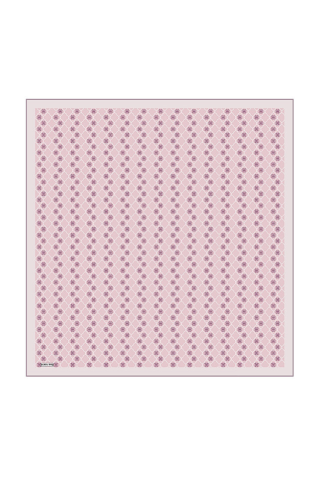 Powder Monogram Silk Scarf 