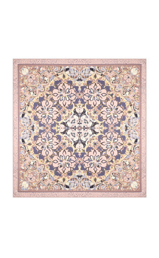 Powder Pearl Pattern Twill Silk Scarf 