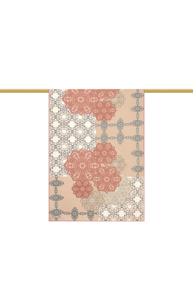 Badem Müsenna Desen Krep İpek Şal - 2