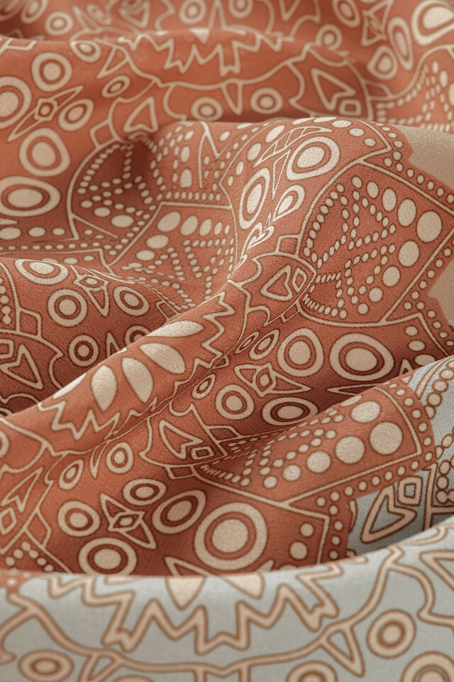 Badem Müsenna Desen Krep İpek Şal - 3