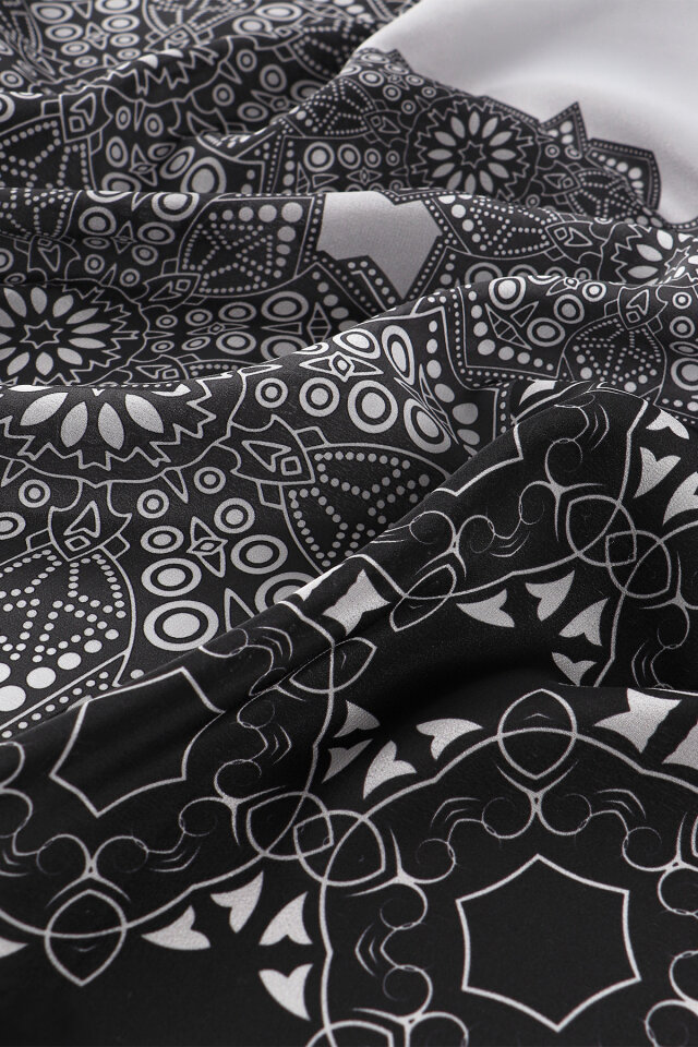 Füme Müsenna Desen Krep İpek Şal - 3