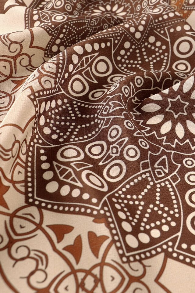 Kaju Müsenna Desen Krep İpek Şal - 3