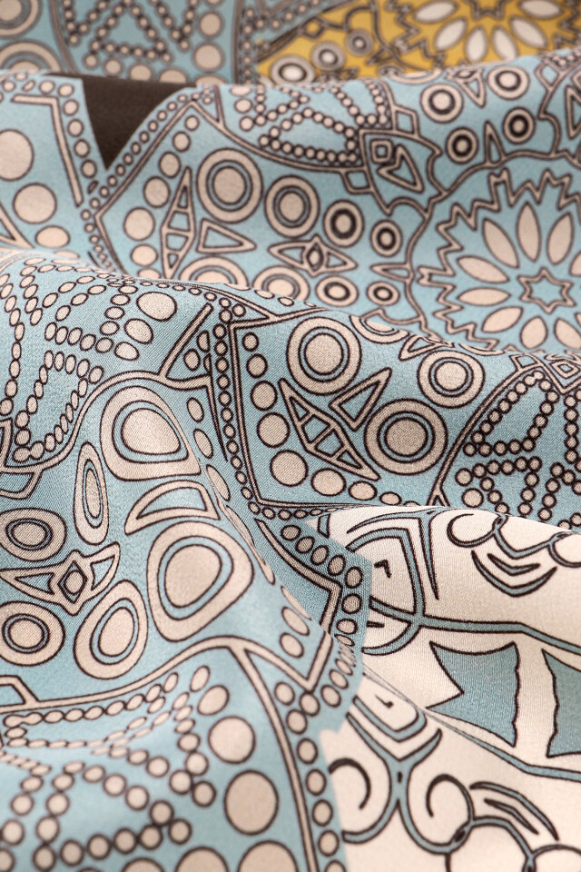 Kanyon Müsenna Desen Krep İpek Şal - 3