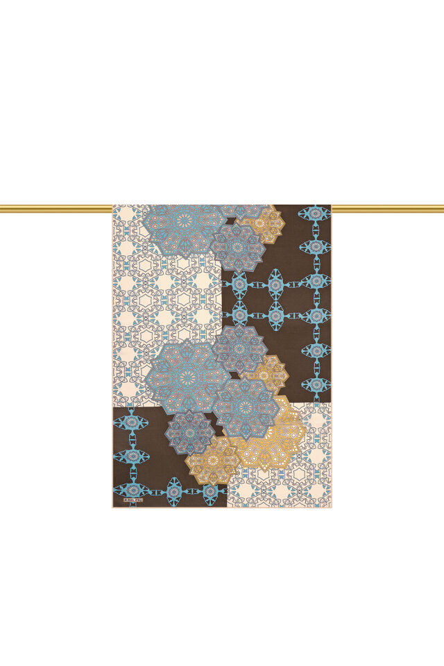 Kanyon Müsenna Desen Krep İpek Şal - 2