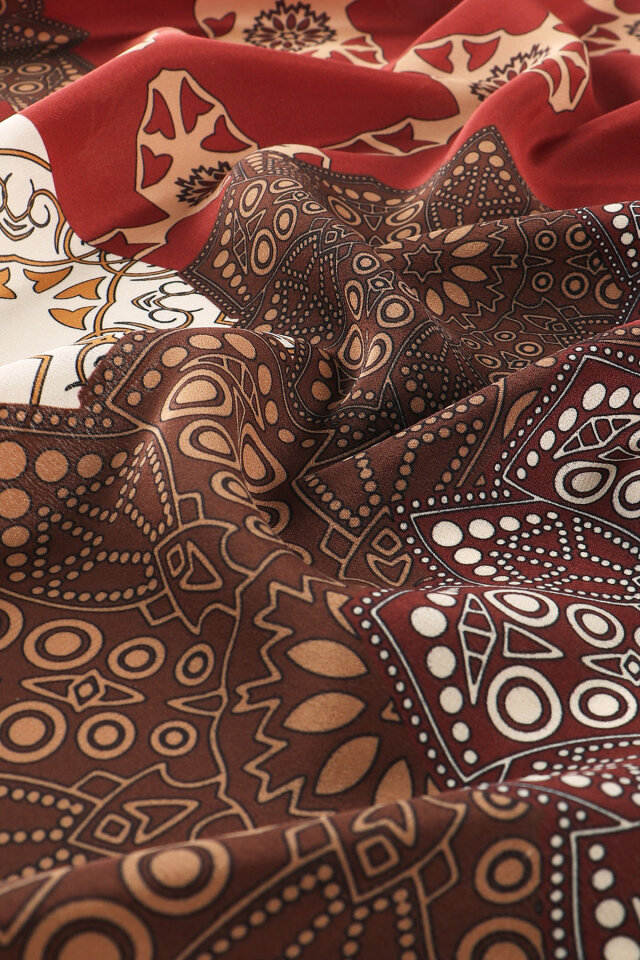 Şiraz Müsenna Desen Krep İpek Şal - 3