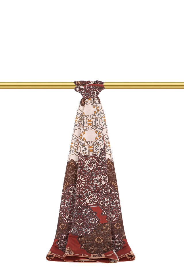 Şiraz Müsenna Desen Krep İpek Şal - Bursa İpek