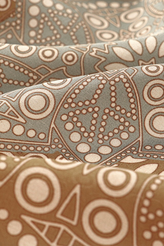 Vibran Müsenna Desen Krep İpek Şal - 3