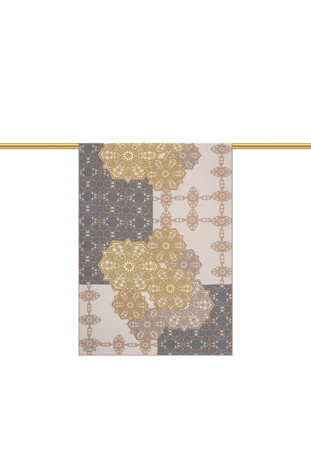 Vizon Müsenna Desen Krep İpek Şal - 2