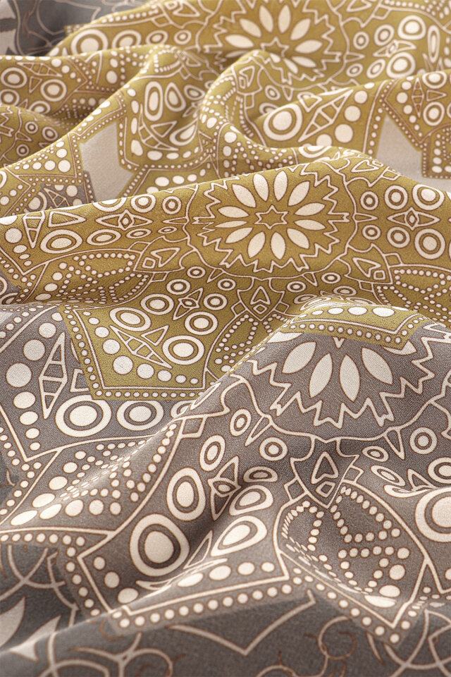 Vizon Müsenna Desen Krep İpek Şal - 3