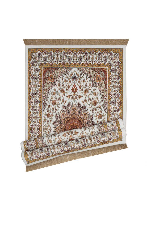 Mustard Bamboo Carpet Prayer Rug - 4