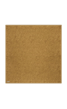 Mustard Brush Pattern Twill Silk Square Scarf 