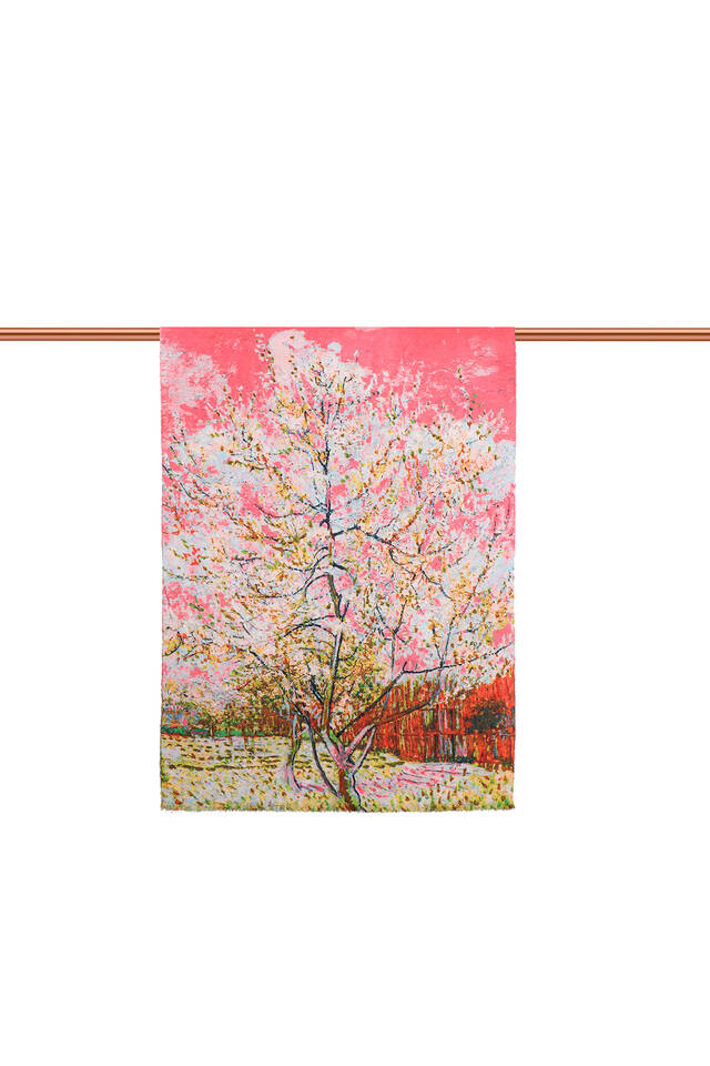 Narçiçeği Şeftali Ağacı Desen Kışlık Şal - 3