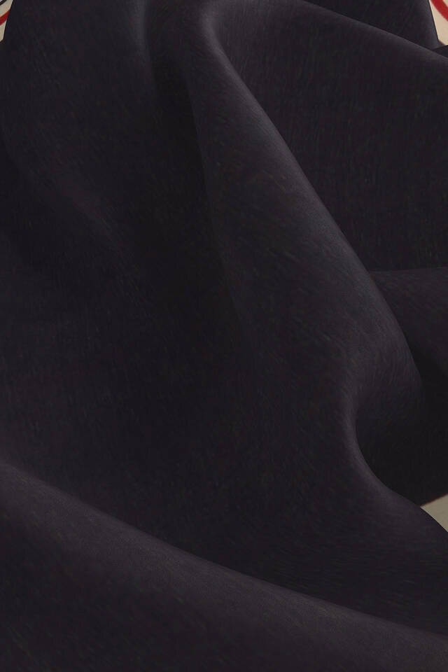 Navy Blue Bordered Plain Silk Pocket Square - 3