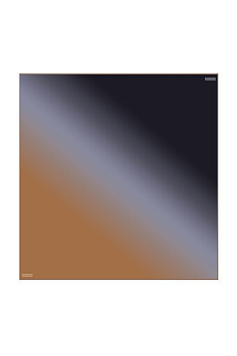 Navy Blue Bronze Gradient Twill Silk Square Scarf 