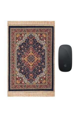 Navy Blue Decorative Small Carpet Mousepad 