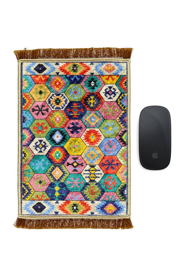 Navy Blue Decorative Small Carpet Mousepad 