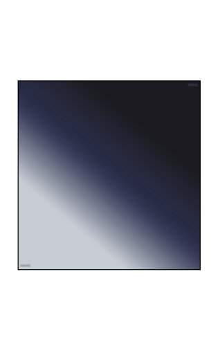 Navy Blue Ice Blue Gradient Twill Silk Square Scarf 