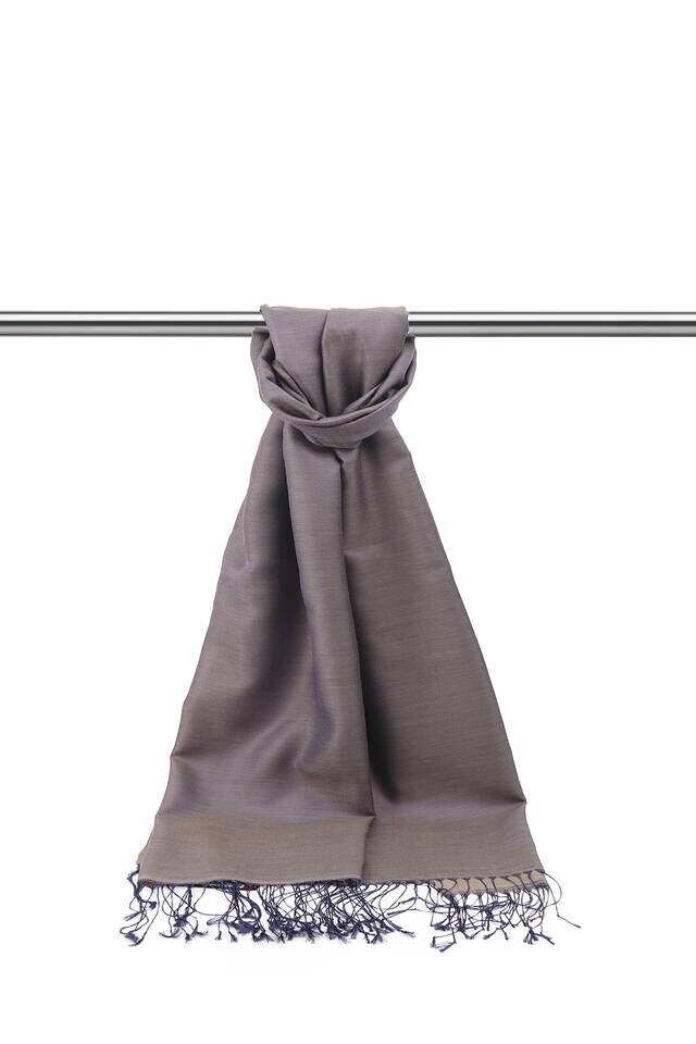 Navy Blue Mink Silk Look Scarf - 2