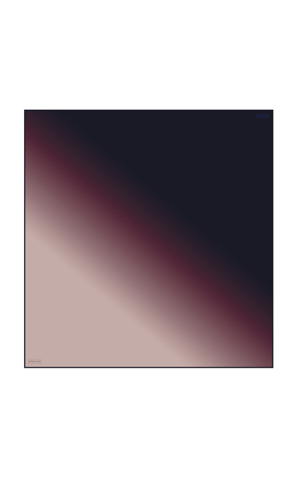 Navy Blue Powder Gradient Sura Silk Square Scarf - 2