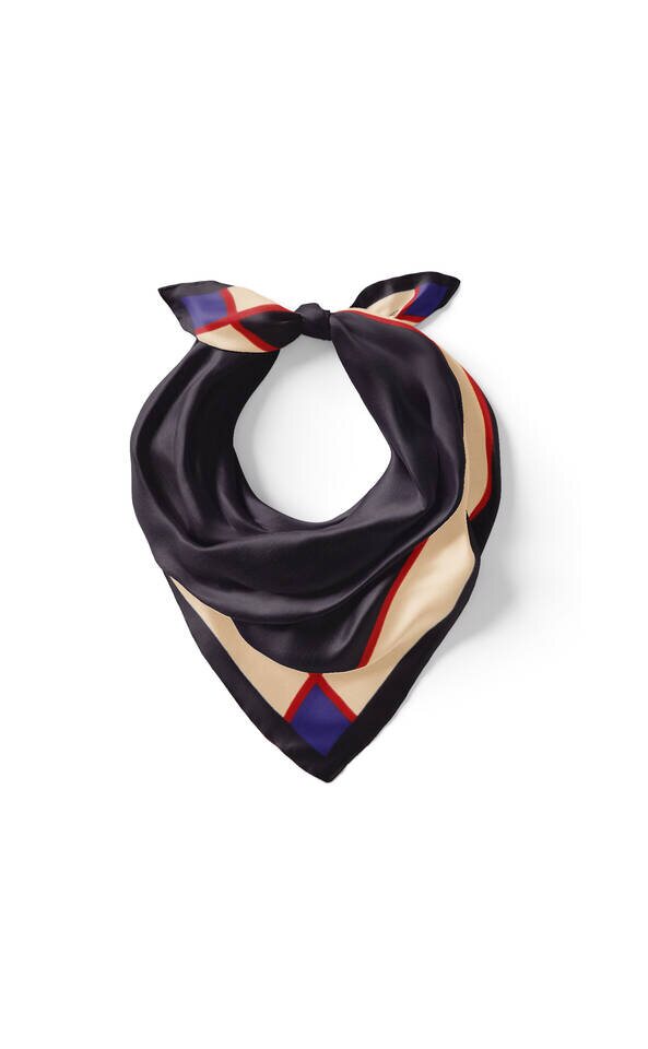 Navy Blue Wide Border Plain Silk Pocket Square - 2