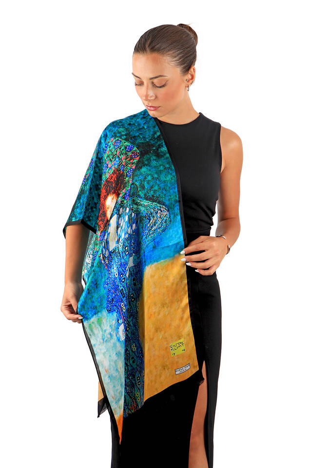 Oil Green Emile Föge Silk Painting Foulard - 2