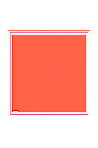 Orange Bordered Plain Silk Pocket Square 