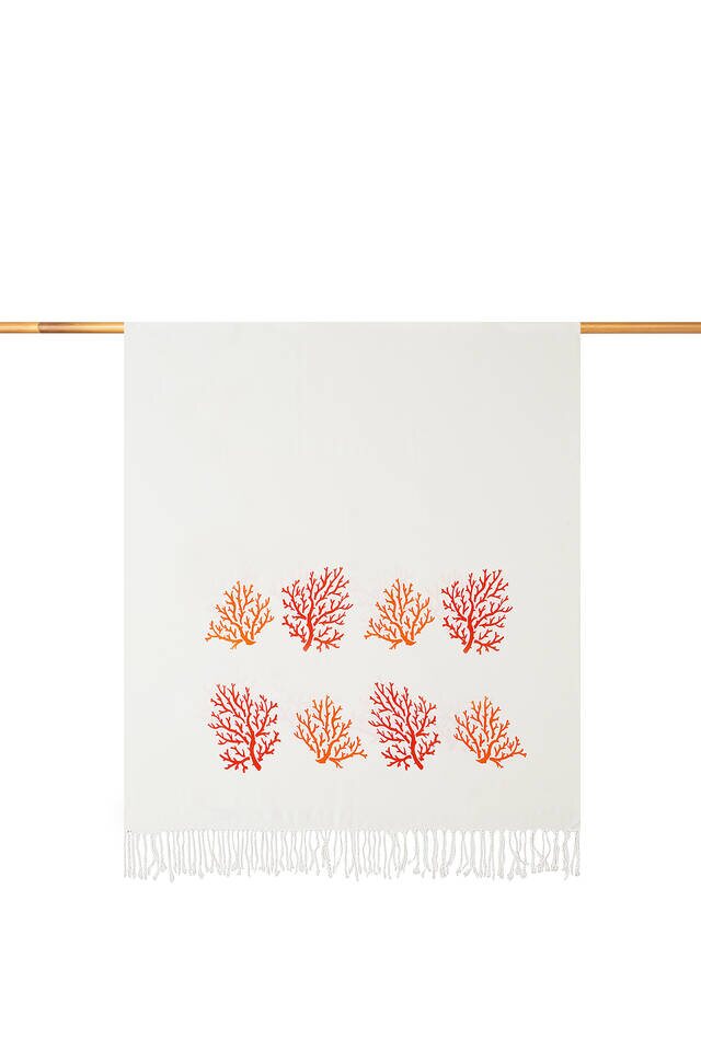 Orange Coral Bamboo Peshtemal - Bursa İpek