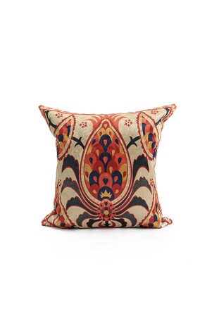 Orange Velvet Throw Pillow 