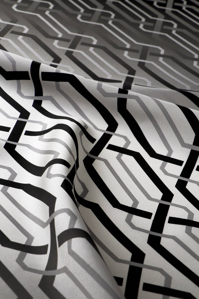 Gri Örgü Desen Sura İpek Eşarp - 2