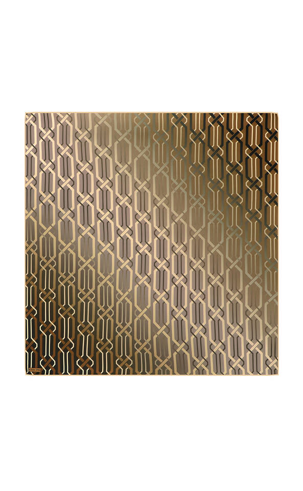 Kahverengi Örgü Desen Sura İpek Eşarp 