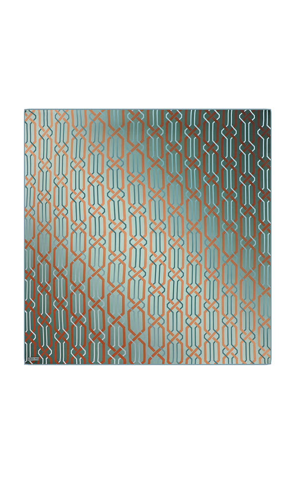 Mint Örgü Desen Sura İpek Eşarp 