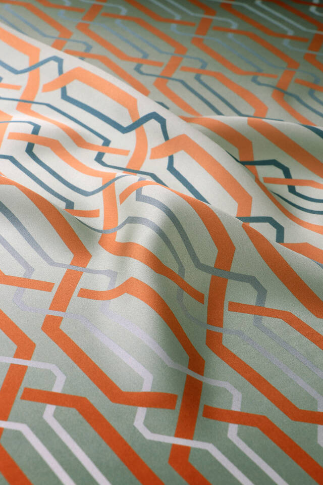 Mint Örgü Desen Sura İpek Eşarp - 2