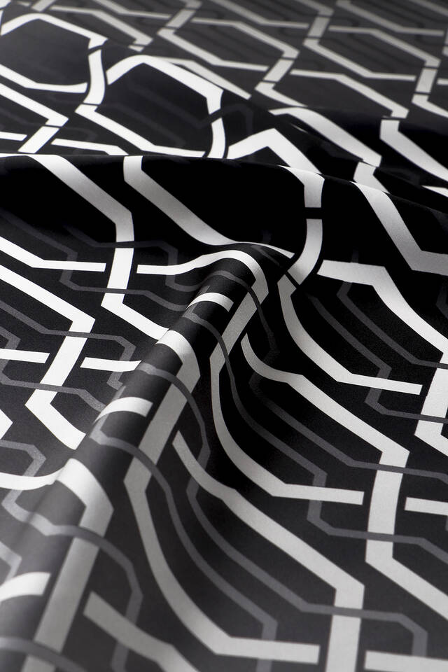 Siyah Örgü Desen Sura İpek Eşarp - 2