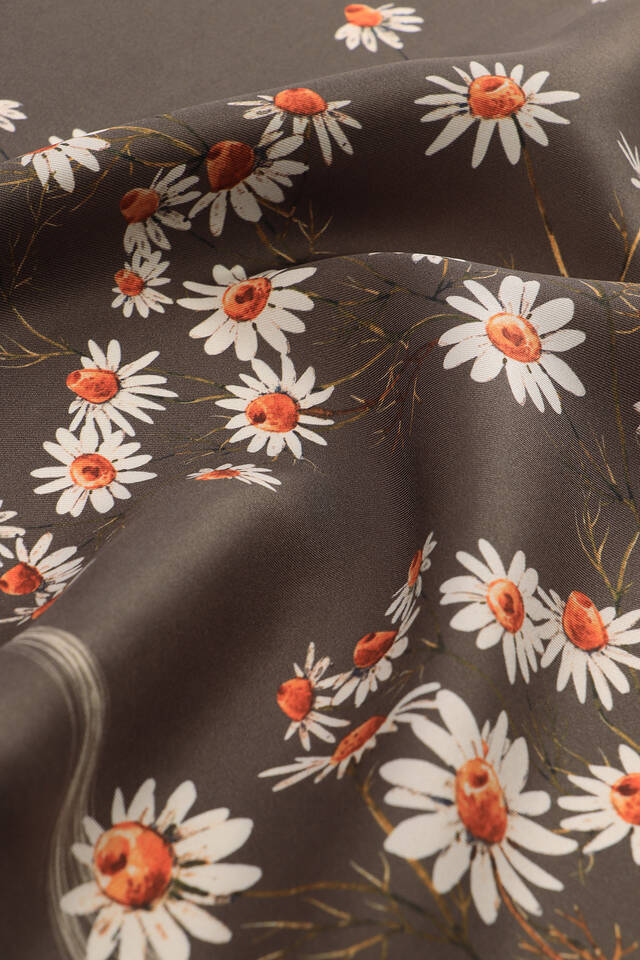 البني ديزي نمط حك الحرير وشاح - 3