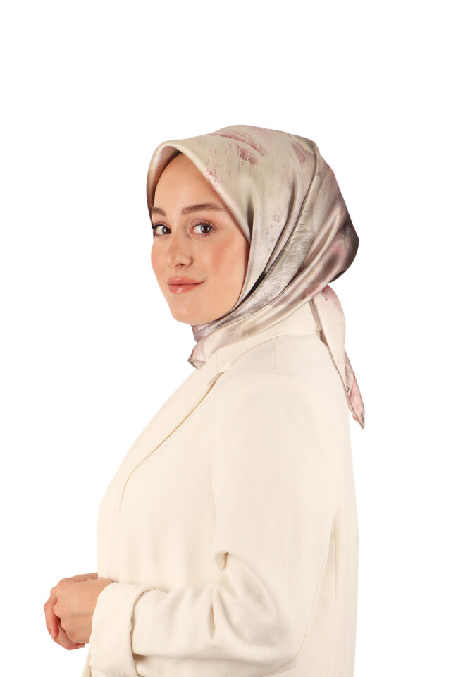 وشاح حريري بنمط الباستيل المسحوق 