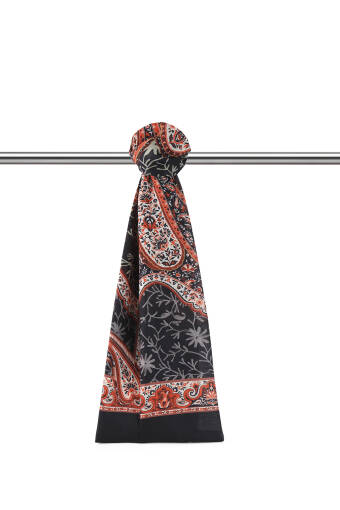 Black Shawl Pattern Soft Shawl 