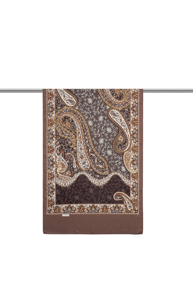 Brown Shawl Pattern Soft Shawl - 2
