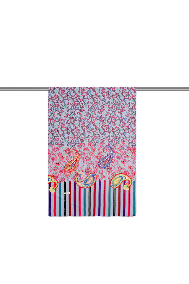 Lilac Ivy Pattern Soft Shawl - 2