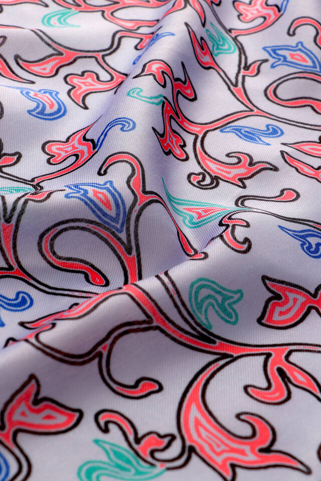 Lilac Ivy Pattern Soft Shawl - 3