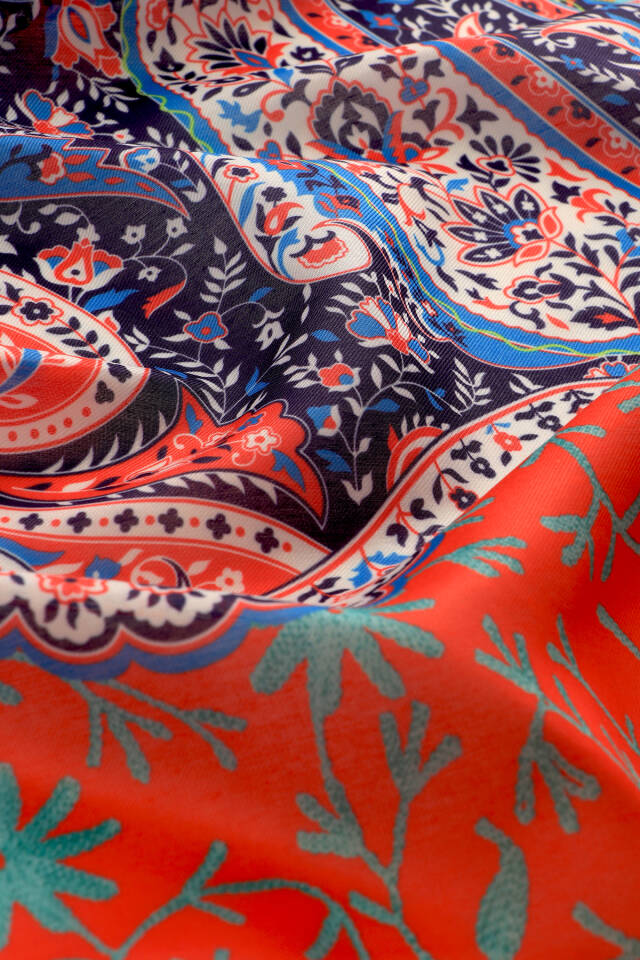 Navy Blue Shawl Pattern Soft Shawl - 3