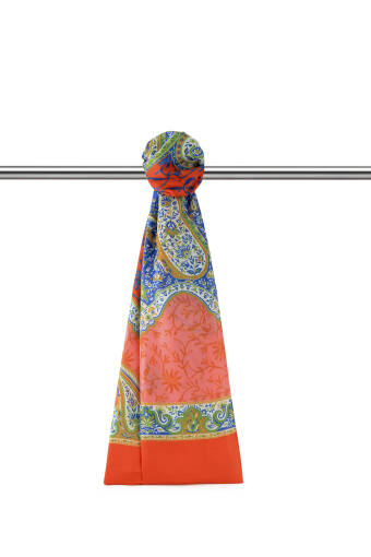 Orange Shawl Pattern Soft Shawl 