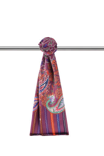 Purple Ivy Pattern Soft Shawl 