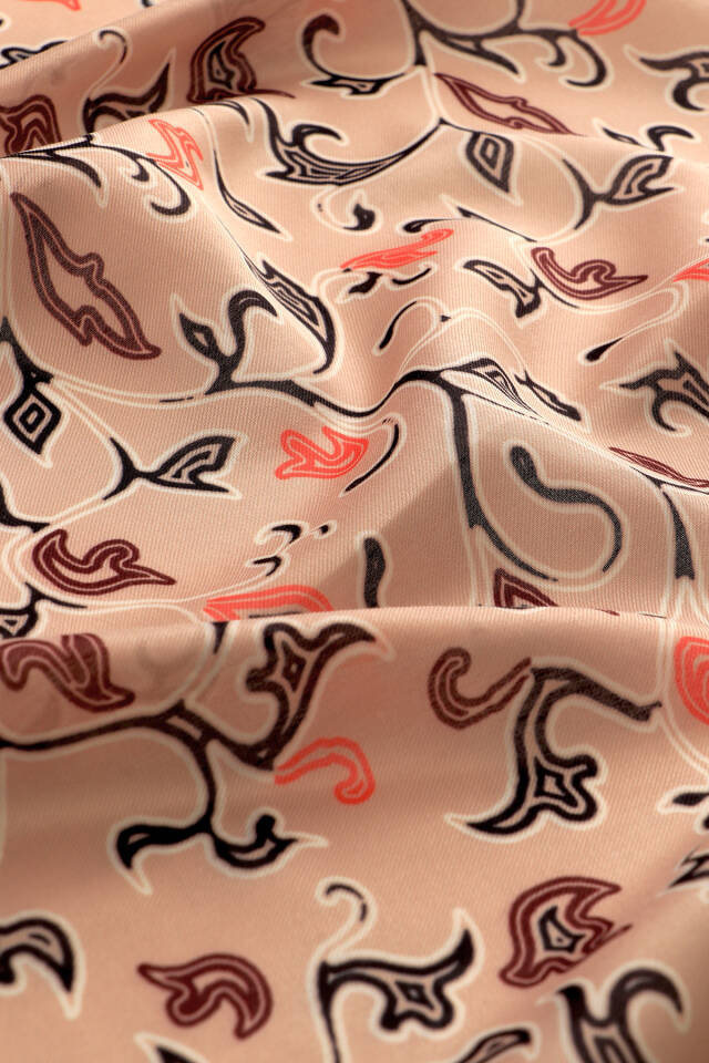 Salmon Ivy Pattern Soft Shawl - 3