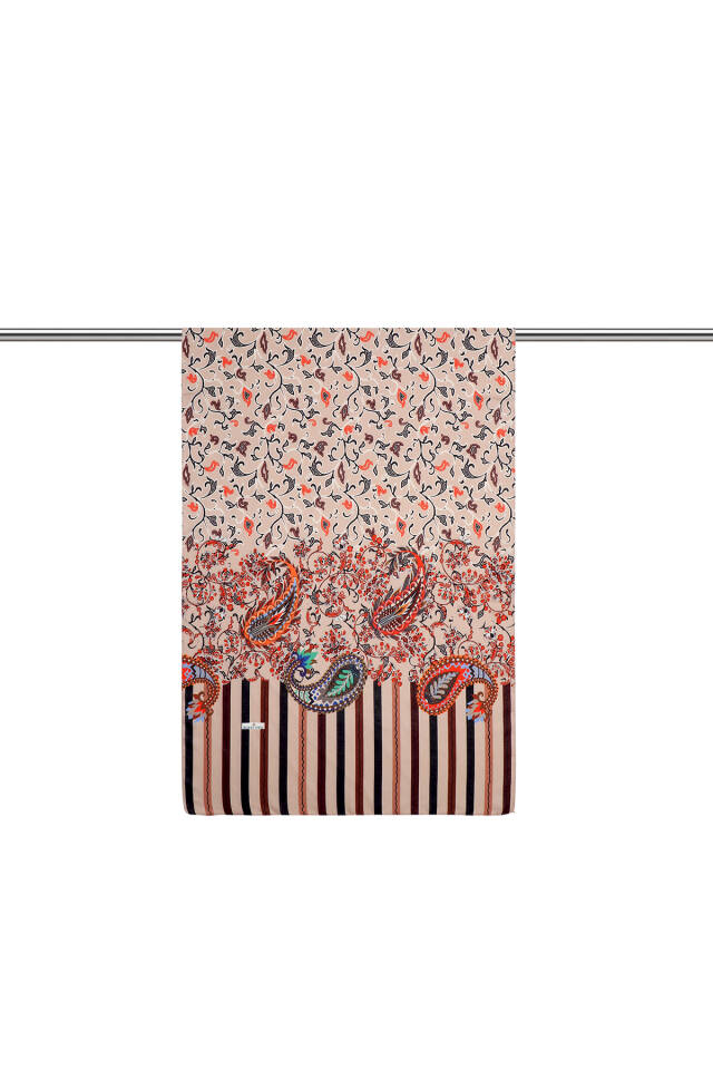 Salmon Ivy Pattern Soft Shawl - 2