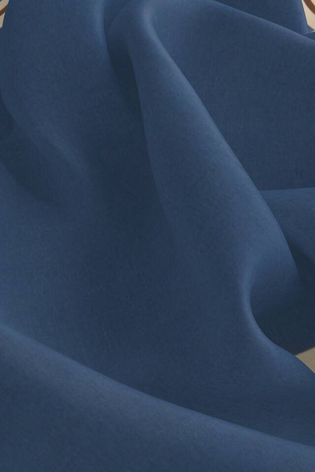 Petrol Blue Bordered Plain Silk Pocket Square - 3