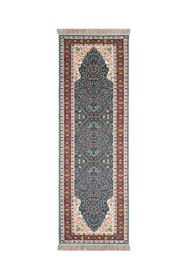 Petrol Green Velvet Runner Set - 2